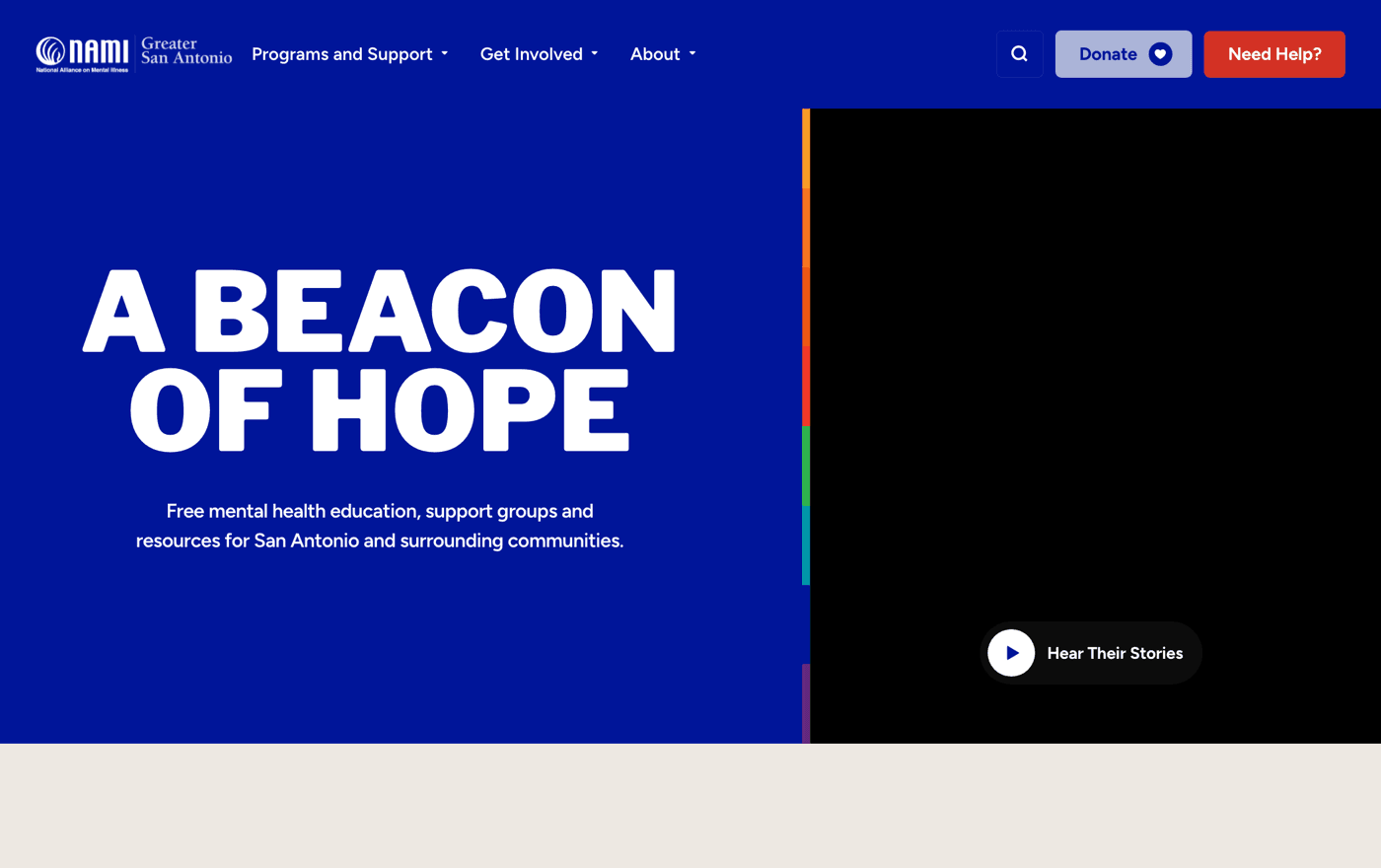NAMI Greater San Antonio — Nonprofit · Mental Health case study by DotVertex