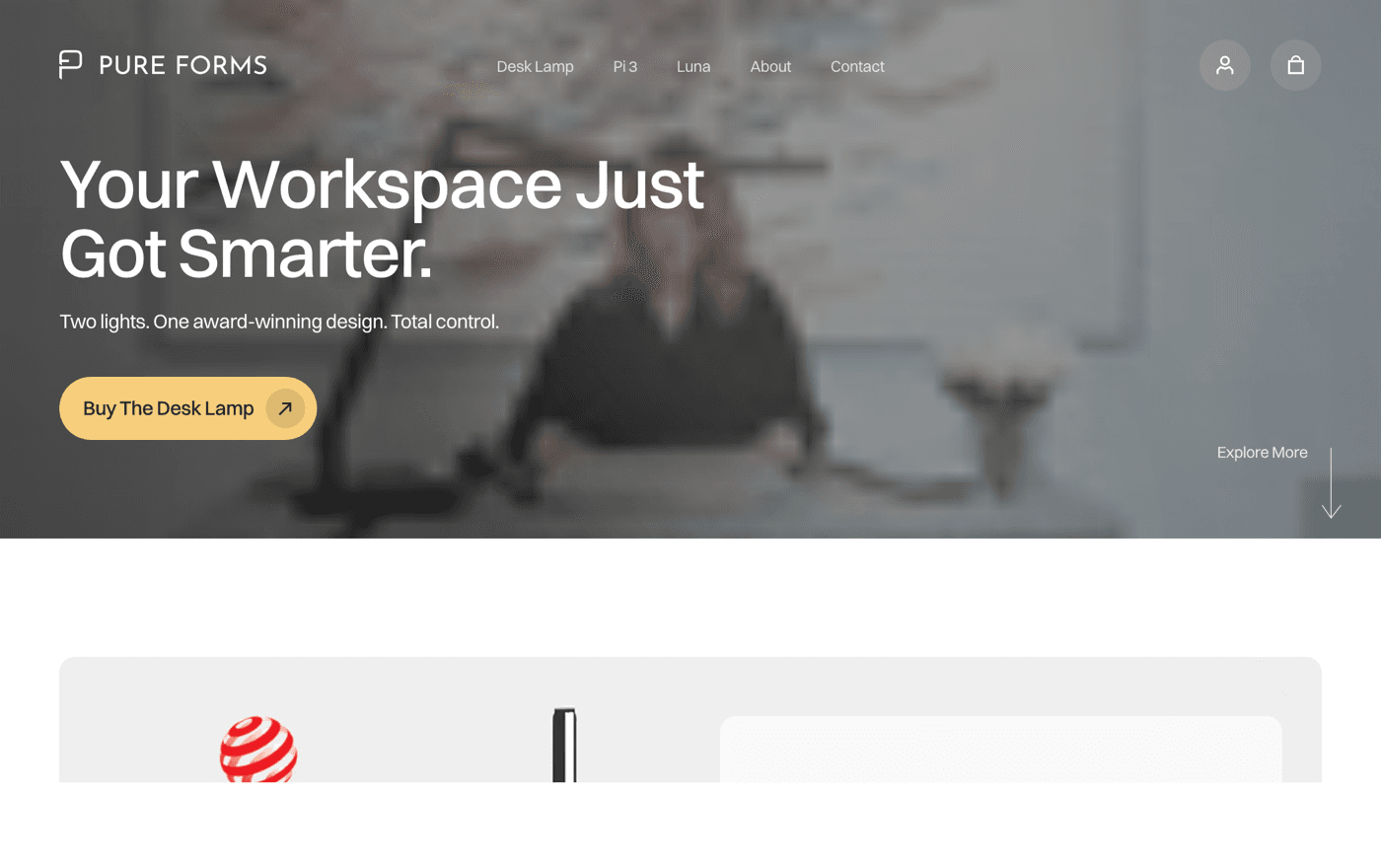 Pure Forms — Business · Lighting case study by DotVertex