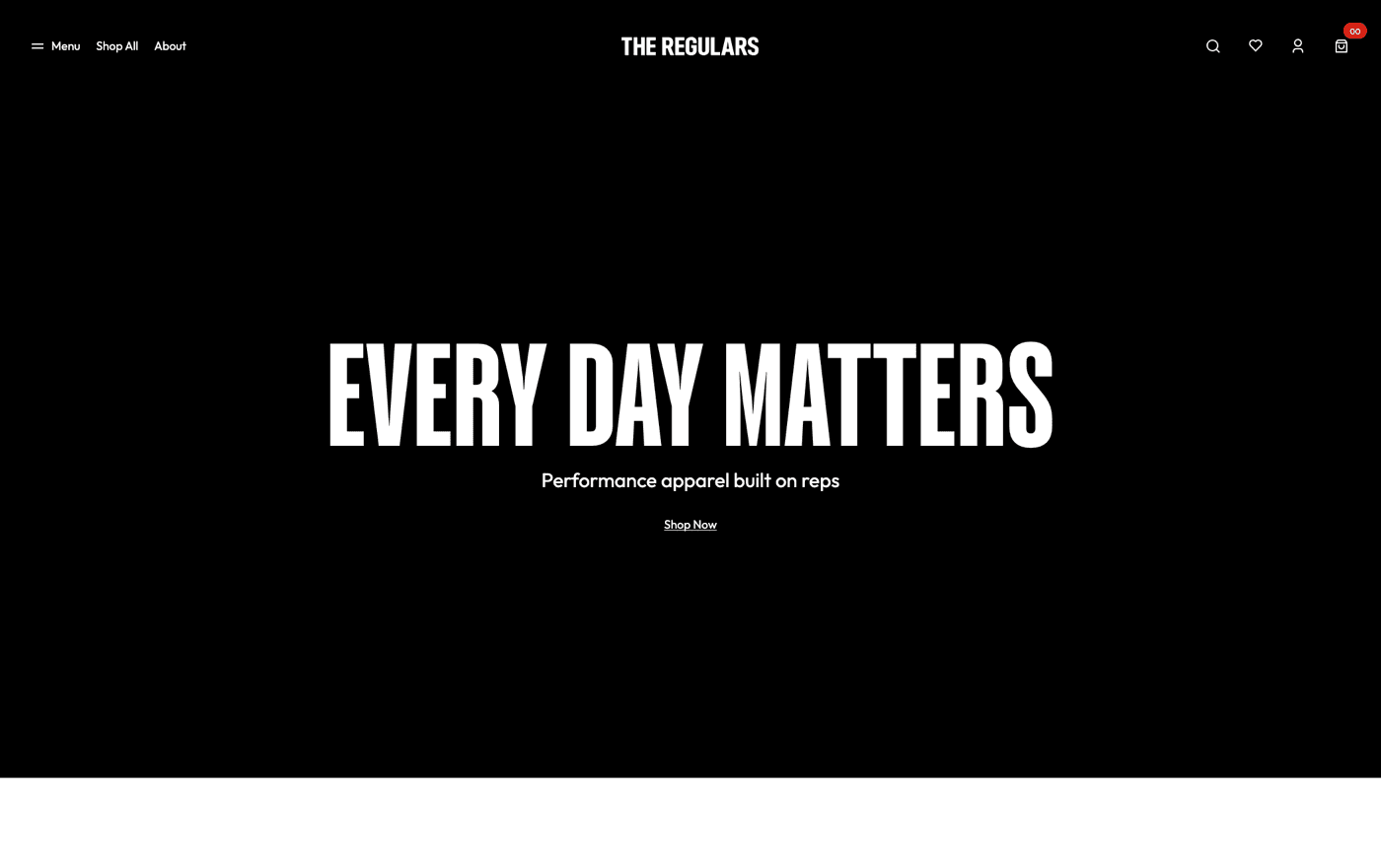 The Regulars — E-commerce · Activewear case study by DotVertex
